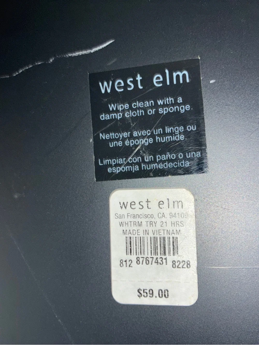 West Elm Large Lacquer Round Tray (21”) Round Mustard Yellow Serving Tray